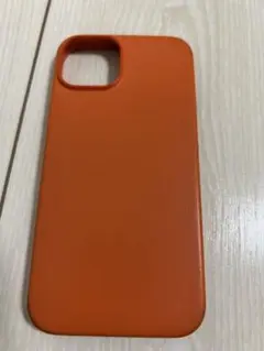 iPhone14 アップル純正　レザーケース　オレンジ