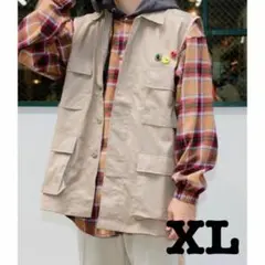 新品　THRIFTY LOOK スリフティールック ベスト　カーキ　XL
