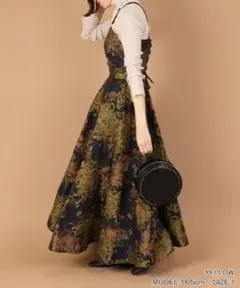 RANDA サロペットスカート　ジャガードロングワンピース　未使用