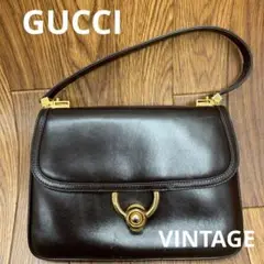 ヴィンテージ GUCCI グッチ レザー ハンドバッグ ショルダーバッグ