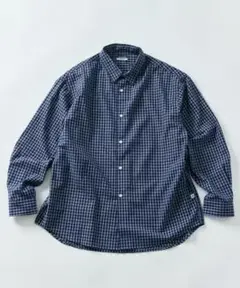 ローソン×FREAK'S STORE インスタント チェックネルシャツ　ネイビー