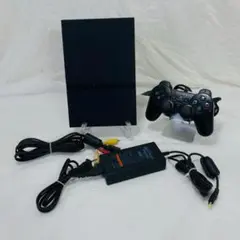 動作品　PS2 SCPH-70000 本体 一式 コントローラー 薄型