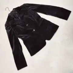 良品★K.T KIYOKO TAKASE テーラードジャケット ベロア 黒 M
