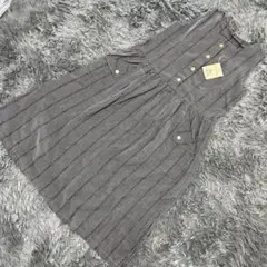 商品タグあり ほぼ未使用 ざぶざぶこっとん ノースリーブ ロングシャツワンピース