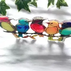 カラフルな鳥のサンキャッチャー　バード　インテリア