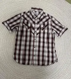 NICOLE CLUB FOR MEN 半袖チェックシャツ サイズ46