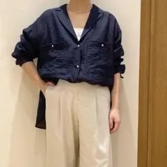 COLLAGE GALLARDAGALANTEヴィンテージライク開襟シャツ
