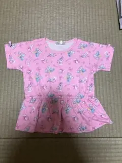 ピンクのユニコーン柄Tシャツ 100cm しまむら