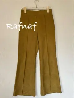 Rafnaf フレアパンツ センタープレス スウェード スラックス パンツ L