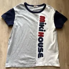 【ミキハウス】縦ロゴ 半袖Tシャツ 大人Sサイズ 150〜160