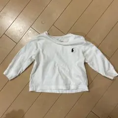 【即配送】Polo Ralph Lauren 長袖Tシャツ　70 キッズ　白