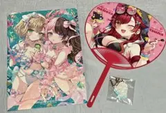 C106 氷菜 どんぐりねこ 新刊 両面うちわ アクリルキーホルダー ぶいすぽ