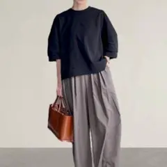 スタディオクリップ　ワイドスリーブタックTシャツ