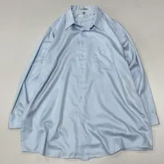 90s Vintage サテン L/S シャツ オーバーサイズ スカイブルー
