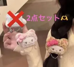 ヒョウ柄　ギャル　くまキティ　ヘアピン