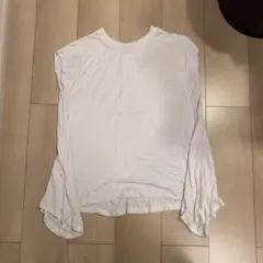 【fifth】ホワイト半袖Tシャツ　アシンメトリー　カジュアル　シンプル