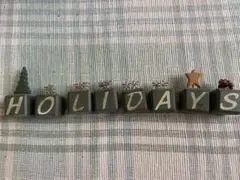 カントリー雑貨　Holidays ブロックセット クリスマス装飾