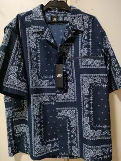 GU UNDERCOVER オープンカラーシャツ M 5分袖 NAVY
