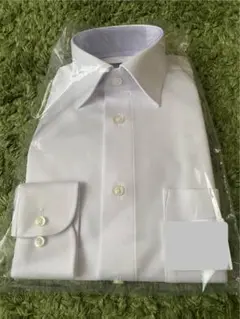 i-shirt 白無地　完全ノーアイロン　ストレッチ　長袖　ホワイト37-80