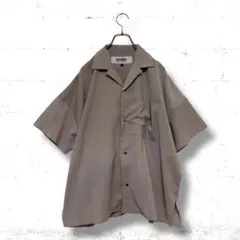 basisbroek 半袖　オープンカラー　シャツ　ベルギー製　変形ポケット