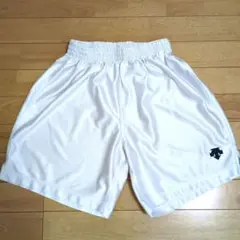 バレーボールパンツ　デサント　ホワイト　O（XＬサイズ）