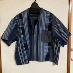 ハンドメイド　古布　ブラウスL〜2L