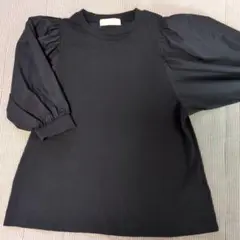 BEAMS 黒　半袖　異素材　カットソー