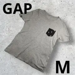 『GAP』半袖　Tシャツ　グレー　Ｍサイズ　胸ポケット