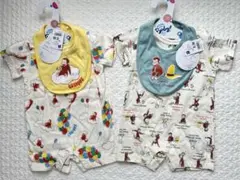 おさるのジョージ　ロンパース　ベビー服　新品　セット売り　スタイ