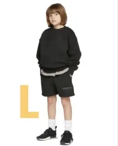kids エッセンシャルズ キッズ スウェットショーツ 黒 L 10