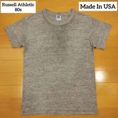 80s Russell ラッセル USA製 杢グレー Tシャツ Sサイズ 無地