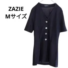 ZAZIE Mサイズカットソーカーディガンレディース黒最終価格