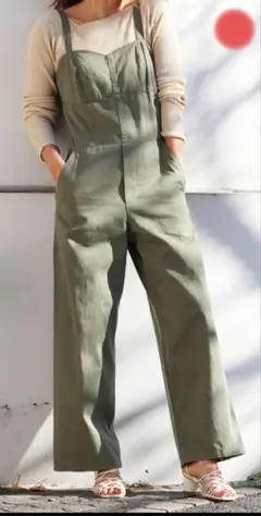 オリーブグリーン サロペット Mサイズ