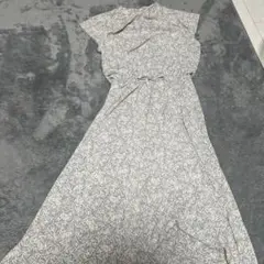 花柄 半袖ロングワンピース