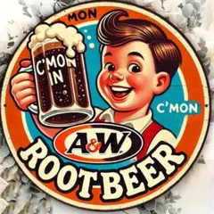 A&W ルートビア Root Beer ブリキ看板 アメリカン雑貨 エンダー