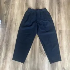 ブラック ワイドパンツ ウエストゴム