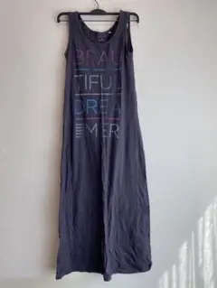 UNIQLO ノースリーブ ロングワンピース ダークグレー