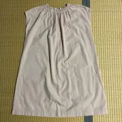 チェックアンドストライプ フレンチコーデュロイ ワンピース