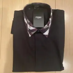 FENDI 黒x迷彩 シャツ メンズ