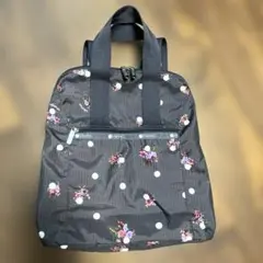 【美品】レスポートサック　2way 花柄　ドット　リュック　A4