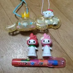 キティ クリアストラップ 首振りハンコ