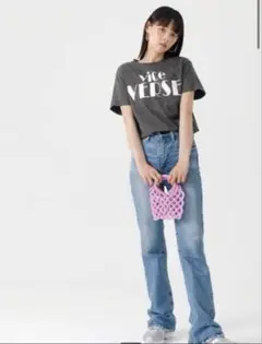 【超美品】coca vice VERCE グレー　ロゴTシャツ　Ｍサイズ