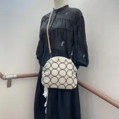 ⚮̈ミナペルホネン　tambourine beige ニューム口金ショルダー