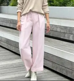 新品BANANA REPUBLIC リラックスパンツ 0 ライトピンク