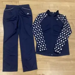 【ほぼ未使用】kappa ジャージ上下 ネイビー レディース L 水玉