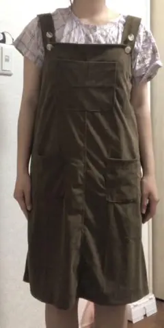 コーデュロイのジャンパースカート