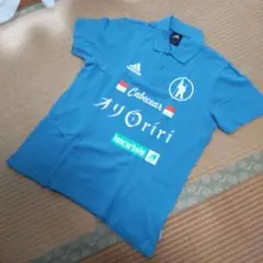 【未使用品】adidas Cabecar 半袖ポロシャツ 青 Lサイズ