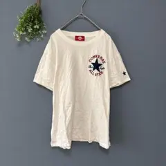 コンバースオールスター［M］シンプルカジュアル　ロゴ刺繍ワンポイント半袖Tシャツ