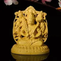 十二干支お守り本尊 虚空蔵菩薩 両面彫り仏像 丑年/寅年