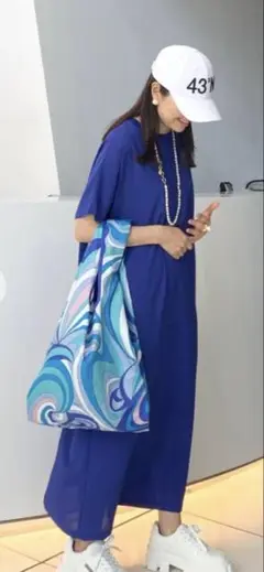 2025アンコキーヌジョーゼットロングワンピース半袖